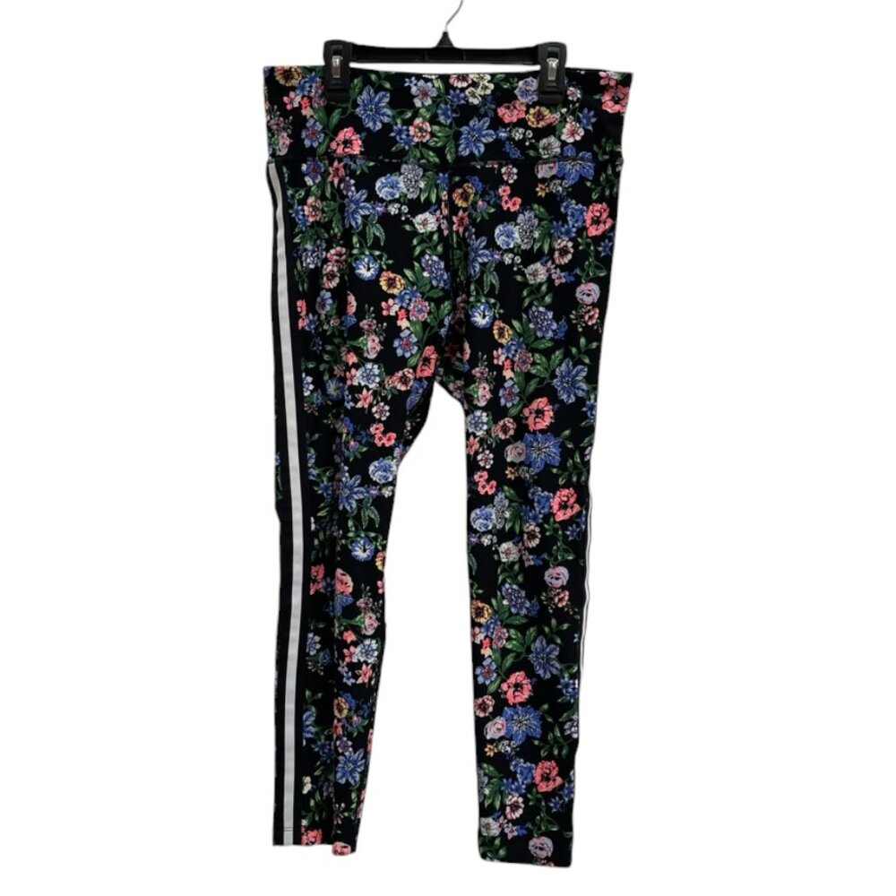 Calvin Klein Performance Women’s Yoga Fitness Leggings Black Floral Mesh Panel L - Picture 3 of 8